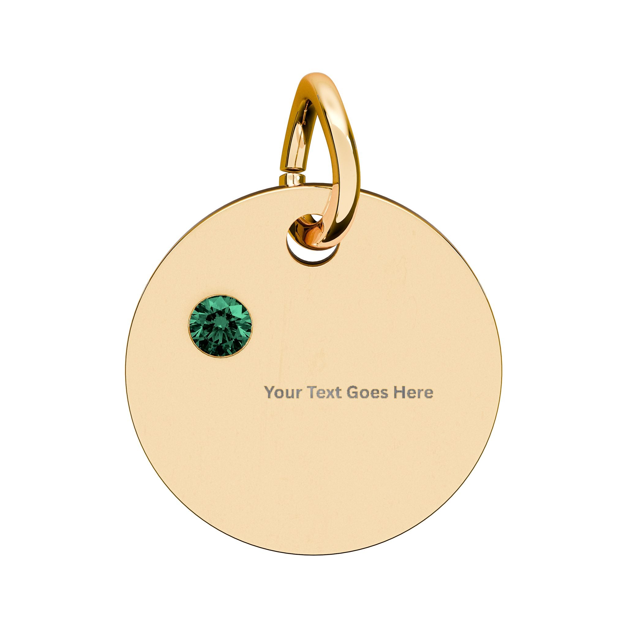 Personalized Birthstone Charm Necklace – Engraved Name Pendant Gift