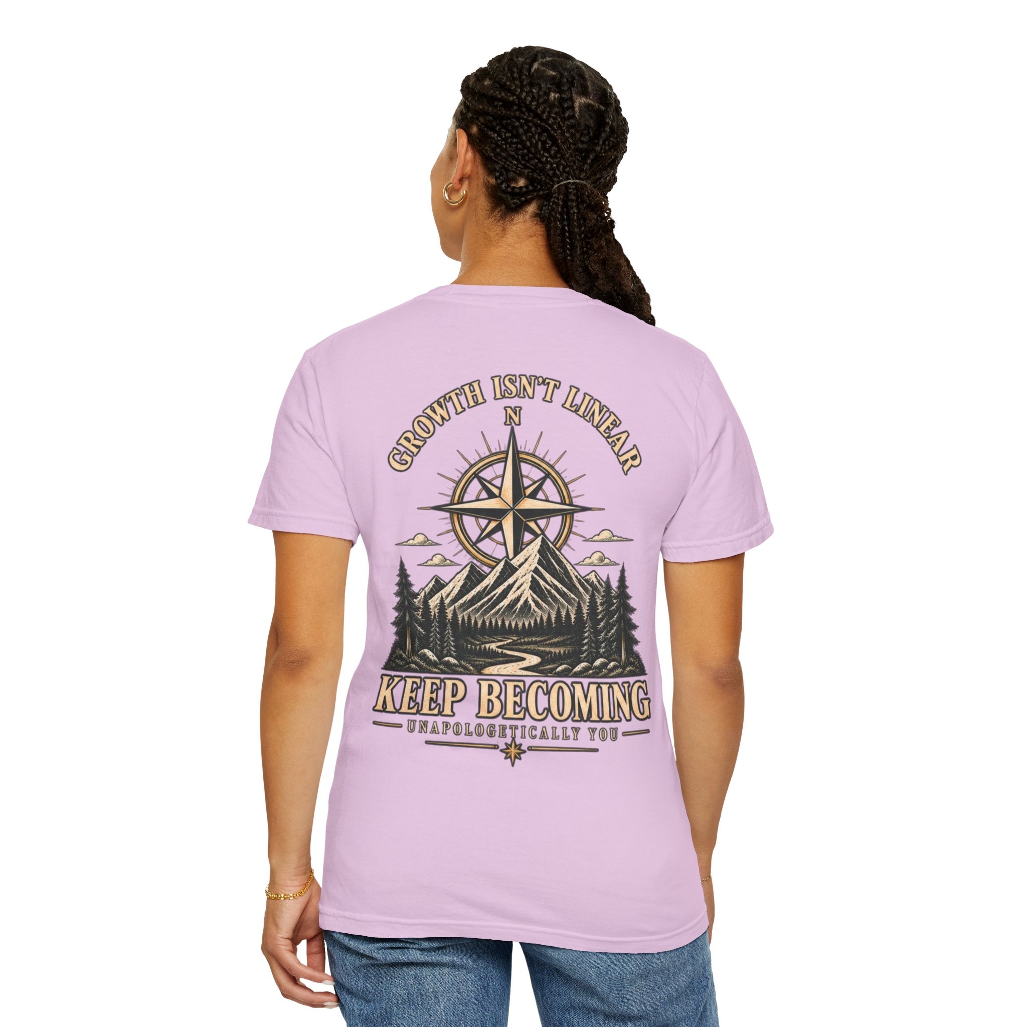 Keep Becoming Unisex Graphic Tee | Vintage Mountain Compass Shirt | Becoming Co.
