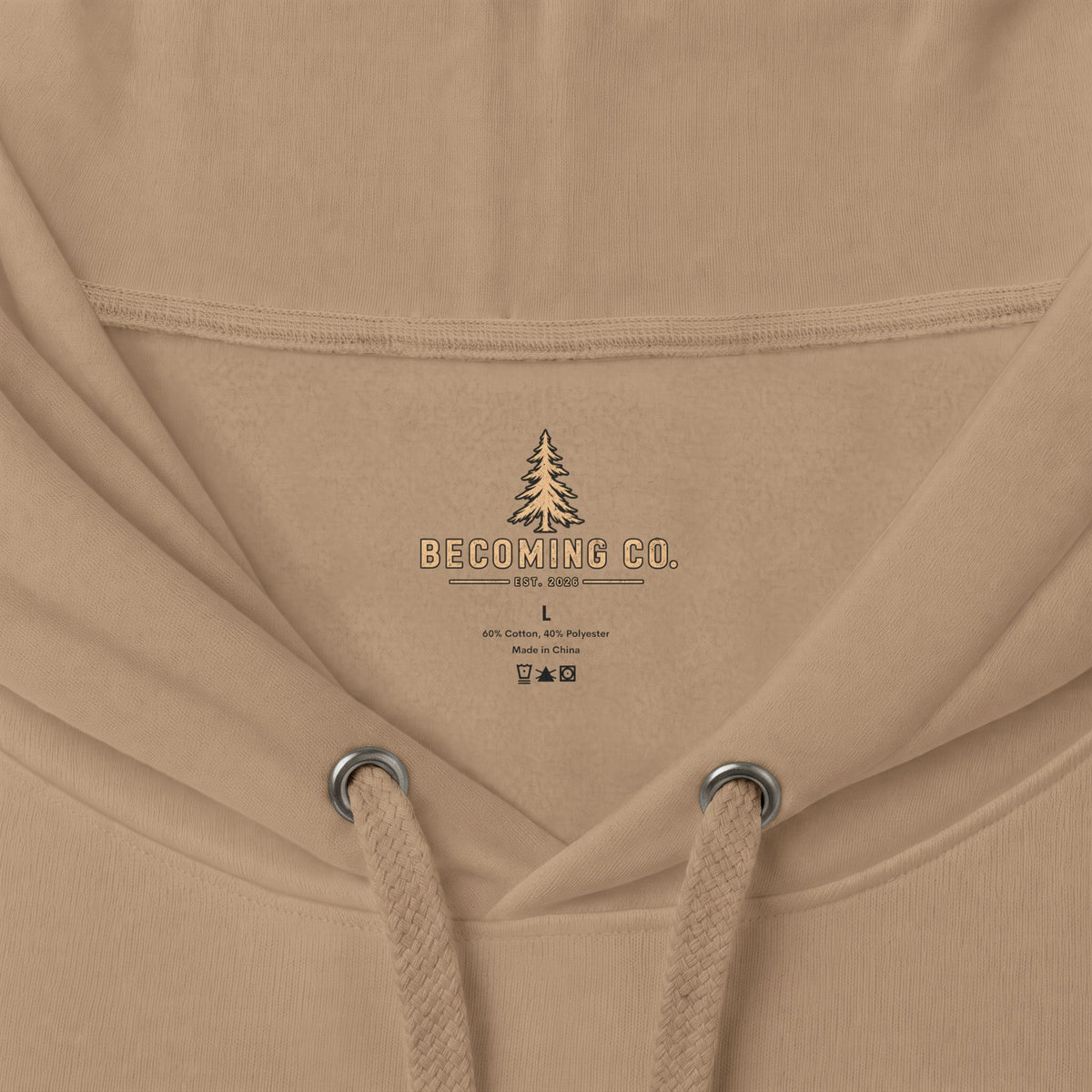 Becoming Co. Keep Becoming Mountain Compass Hoodie | Rugged Outdoor Unisex Hoodie