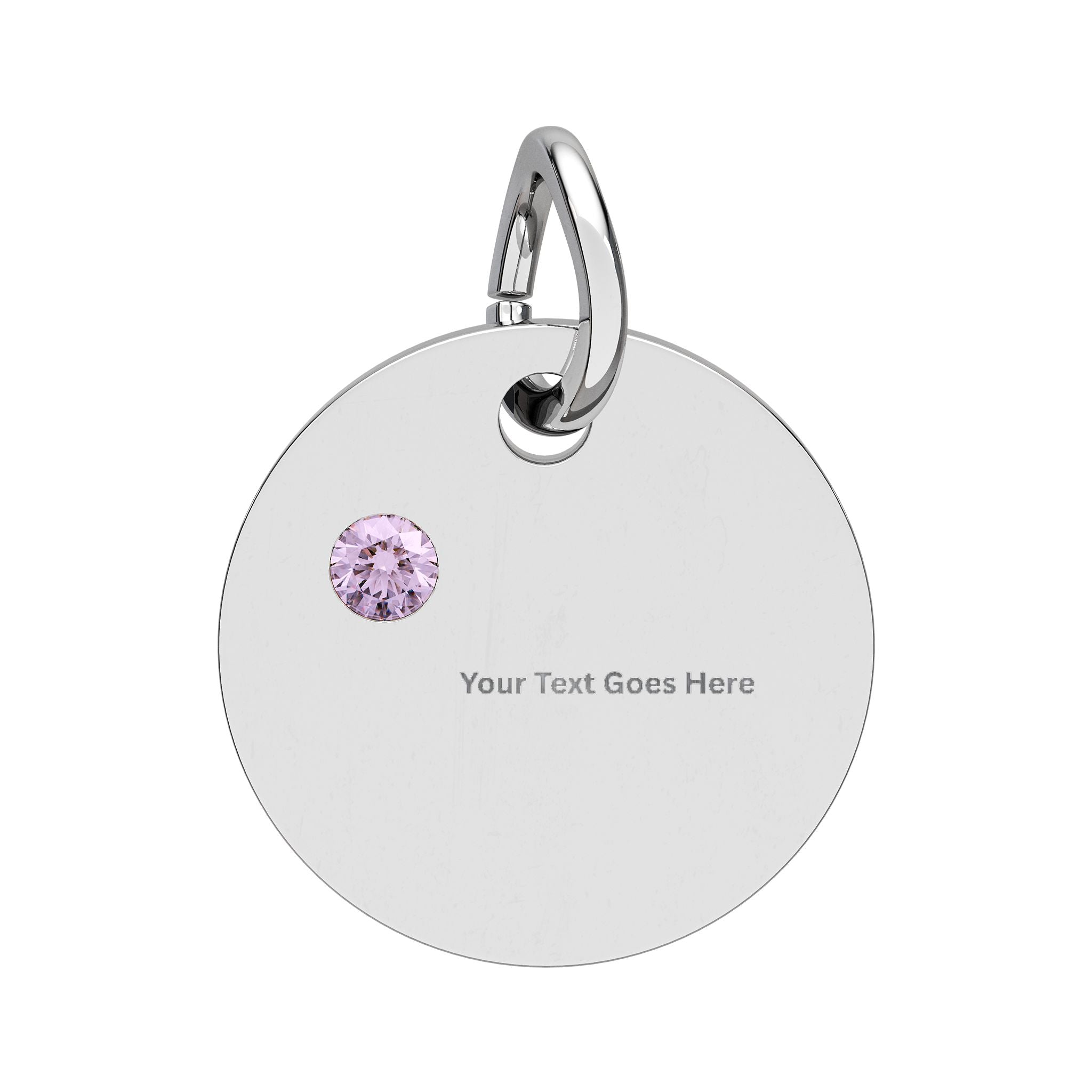 Personalized Birthstone Charm Necklace – Engraved Name Pendant Gift