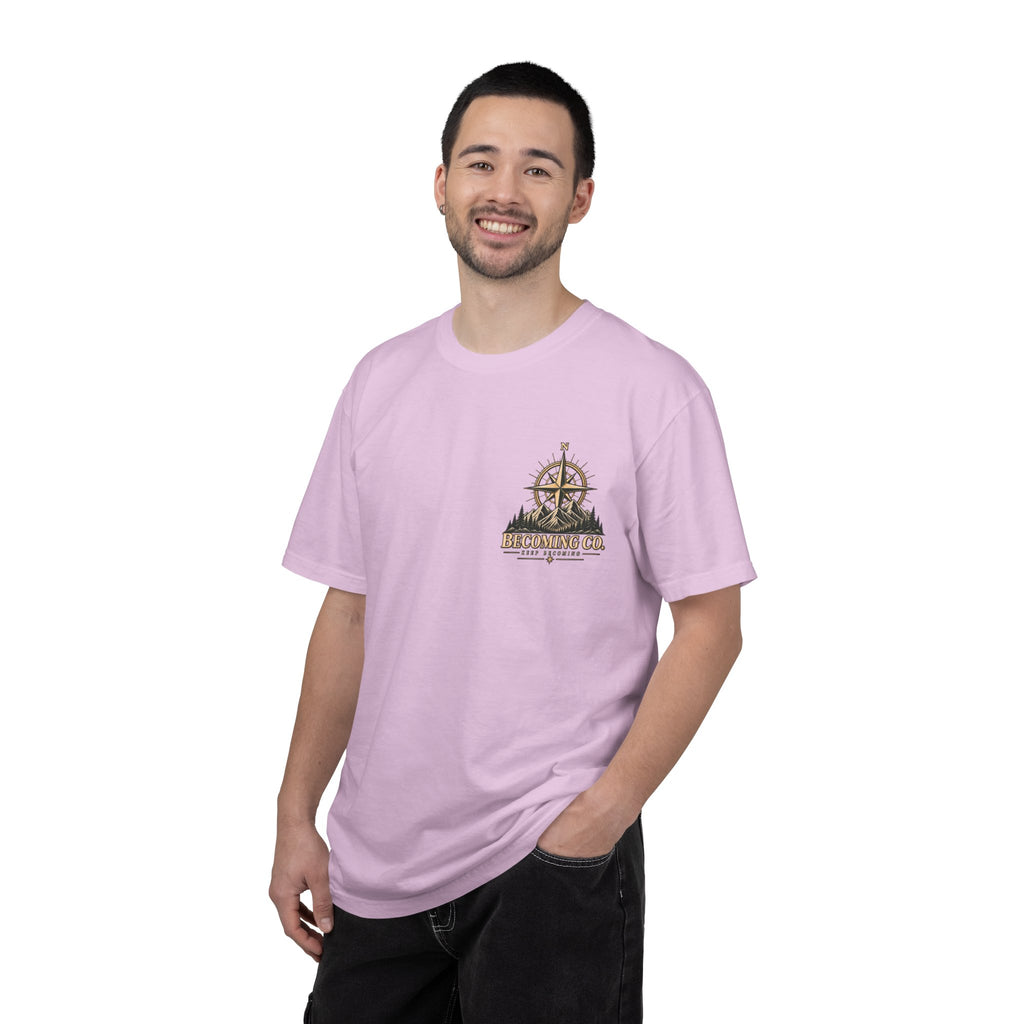 Keep Becoming Unisex Graphic Tee | Vintage Mountain Compass Shirt | Becoming Co.