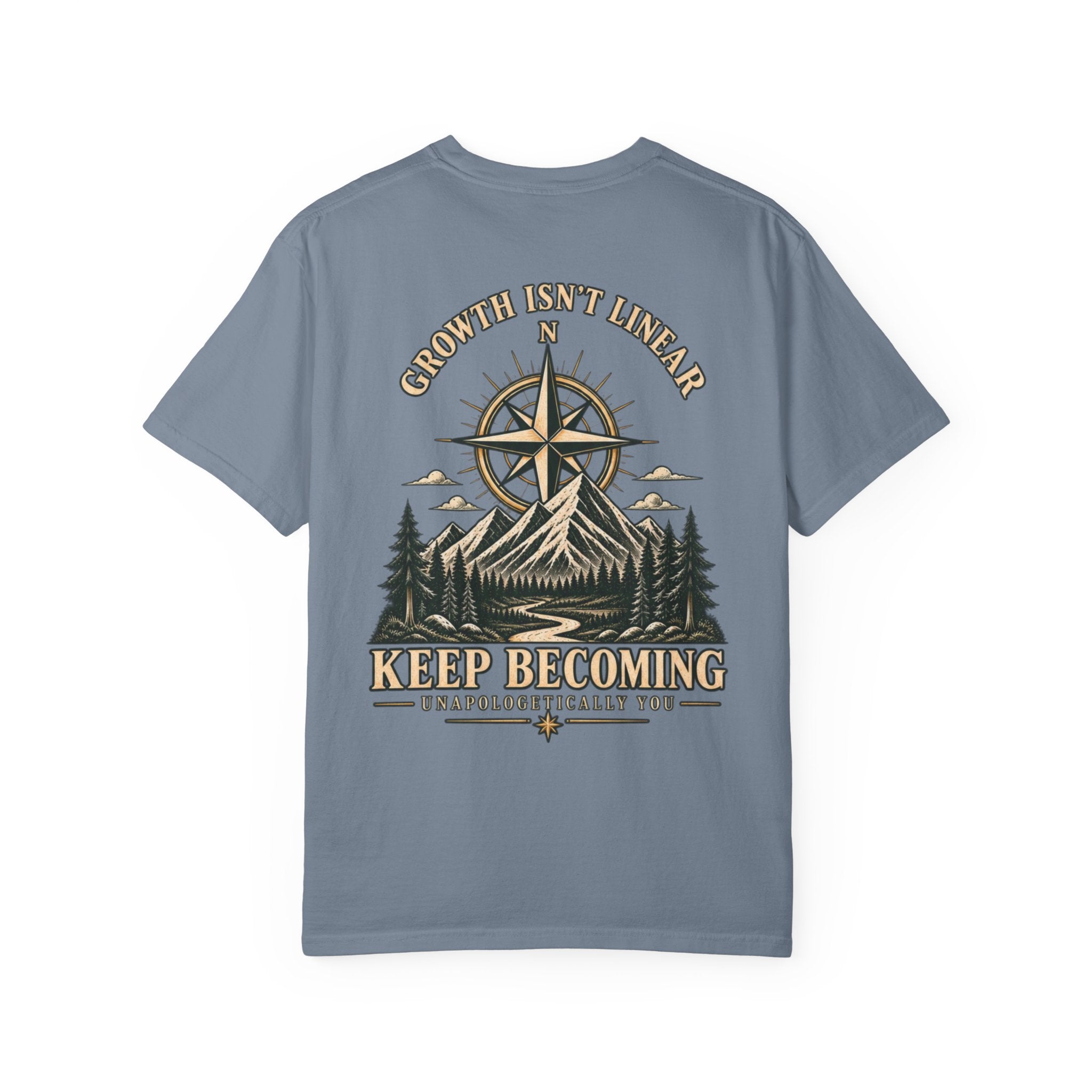 Keep Becoming Unisex Graphic Tee | Vintage Mountain Compass Shirt | Becoming Co.