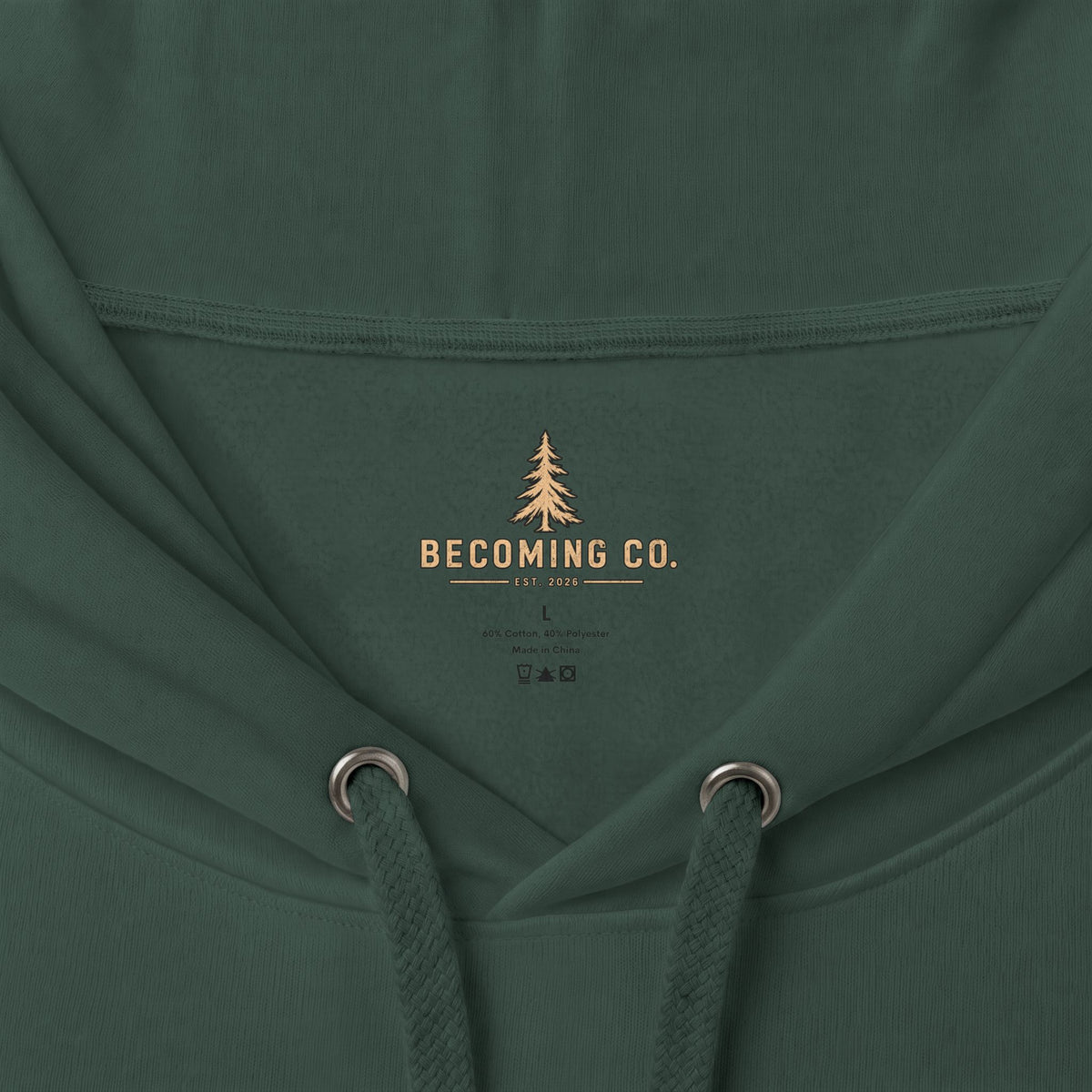 Becoming Co. Keep Becoming Mountain Compass Hoodie | Rugged Outdoor Unisex Hoodie