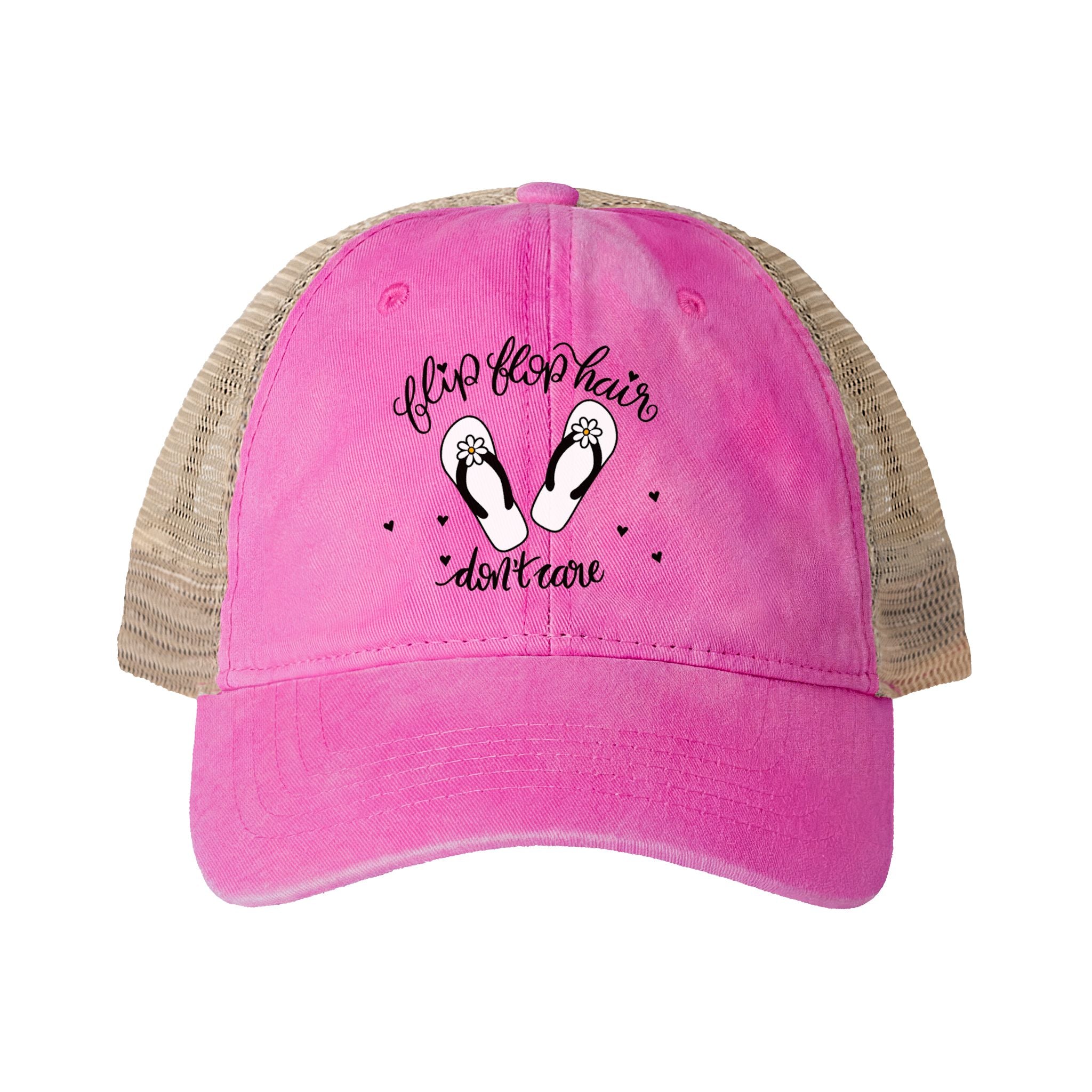 Flip Flop Hair Don't Care Ponytail Hat