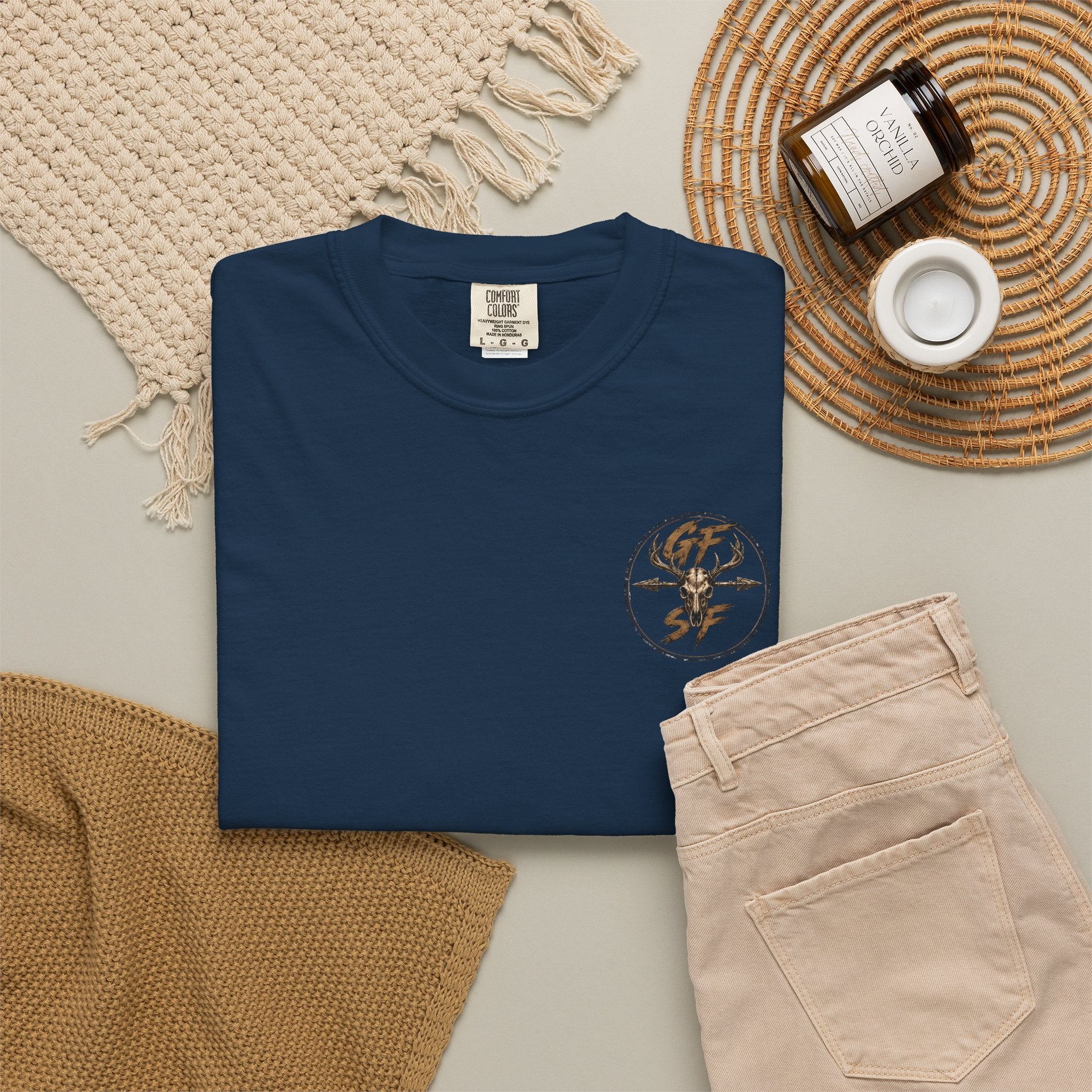 Built Different Hunting Shirt | GF Skull Logo Tee | Truck & Mule Deer Graphic Shirt