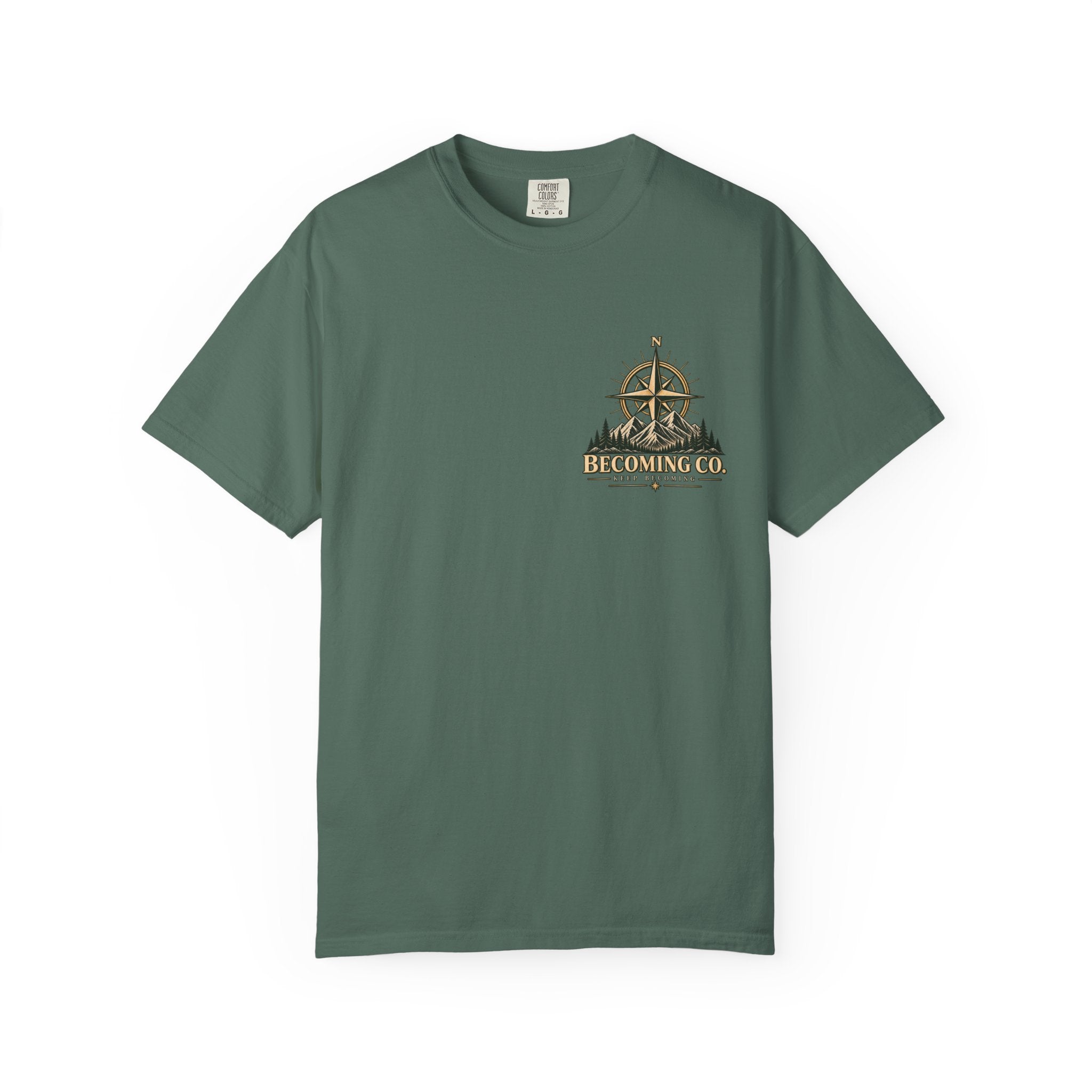 Keep Becoming Unisex Graphic Tee | Vintage Mountain Compass Shirt | Becoming Co.