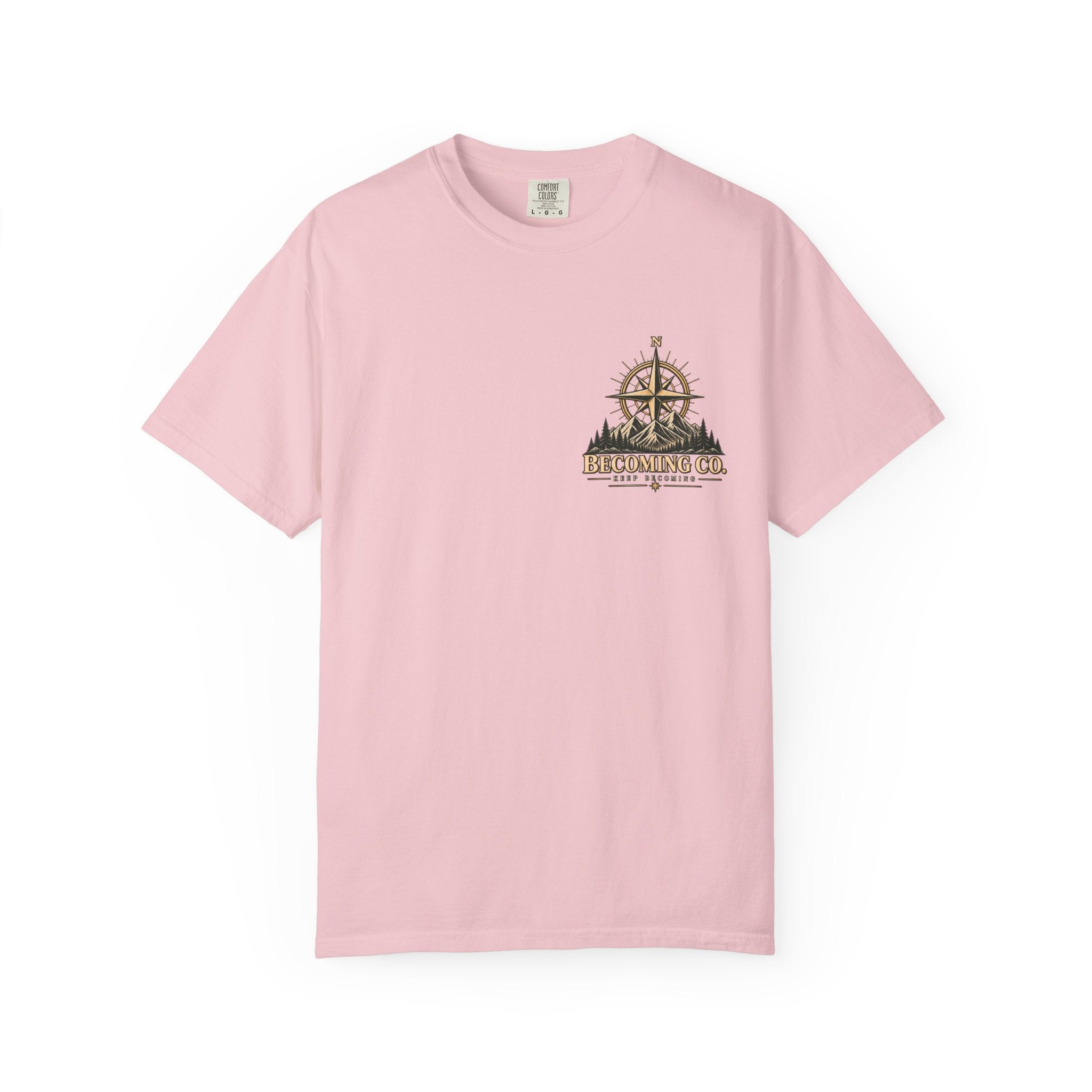 Keep Becoming Unisex Graphic Tee | Vintage Mountain Compass Shirt | Becoming Co.