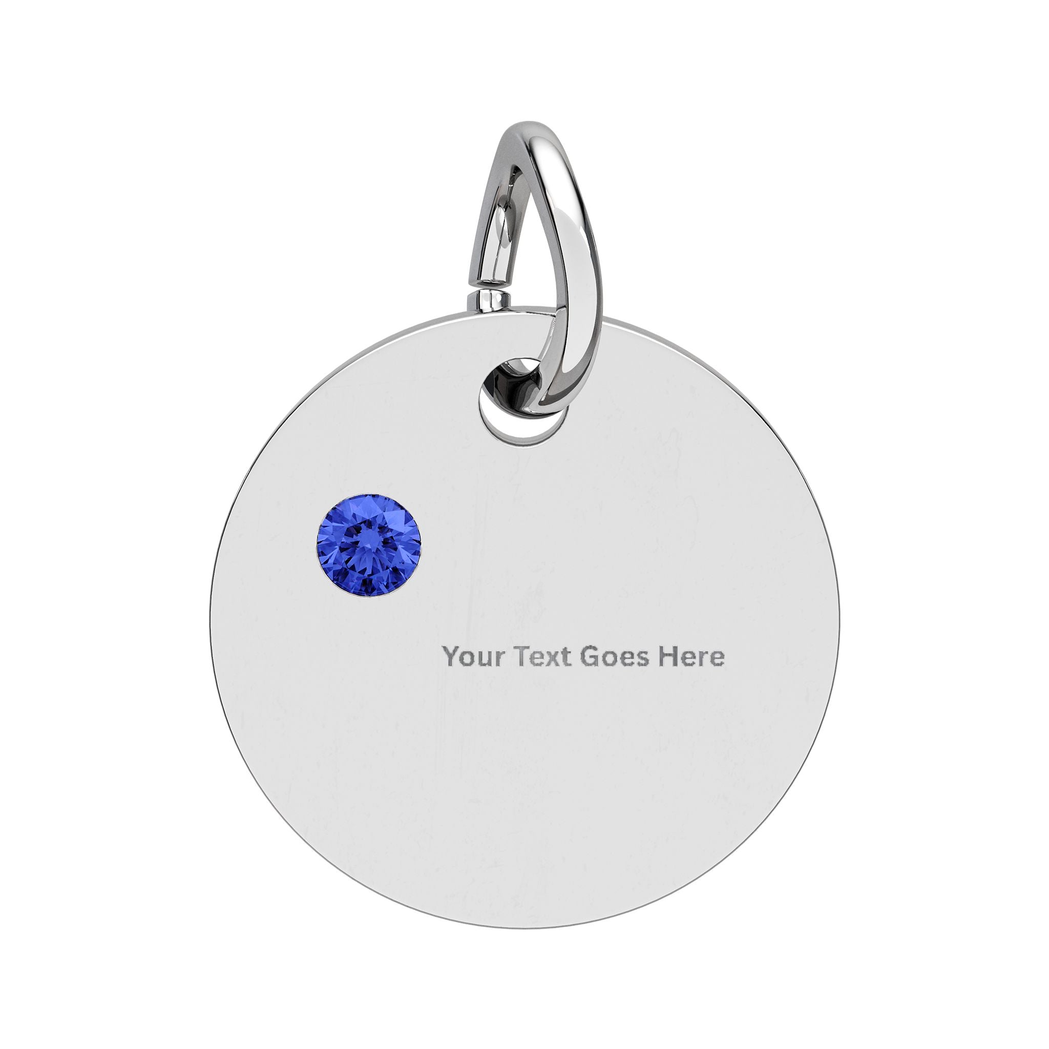 Personalized Birthstone Charm Necklace – Engraved Name Pendant Gift