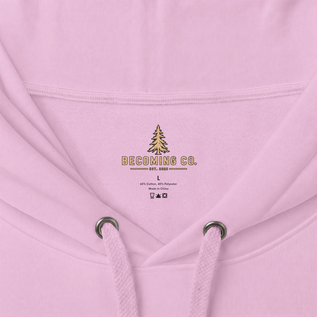 Becoming Co. Keep Becoming Mountain Compass Hoodie | Rugged Outdoor Unisex Hoodie