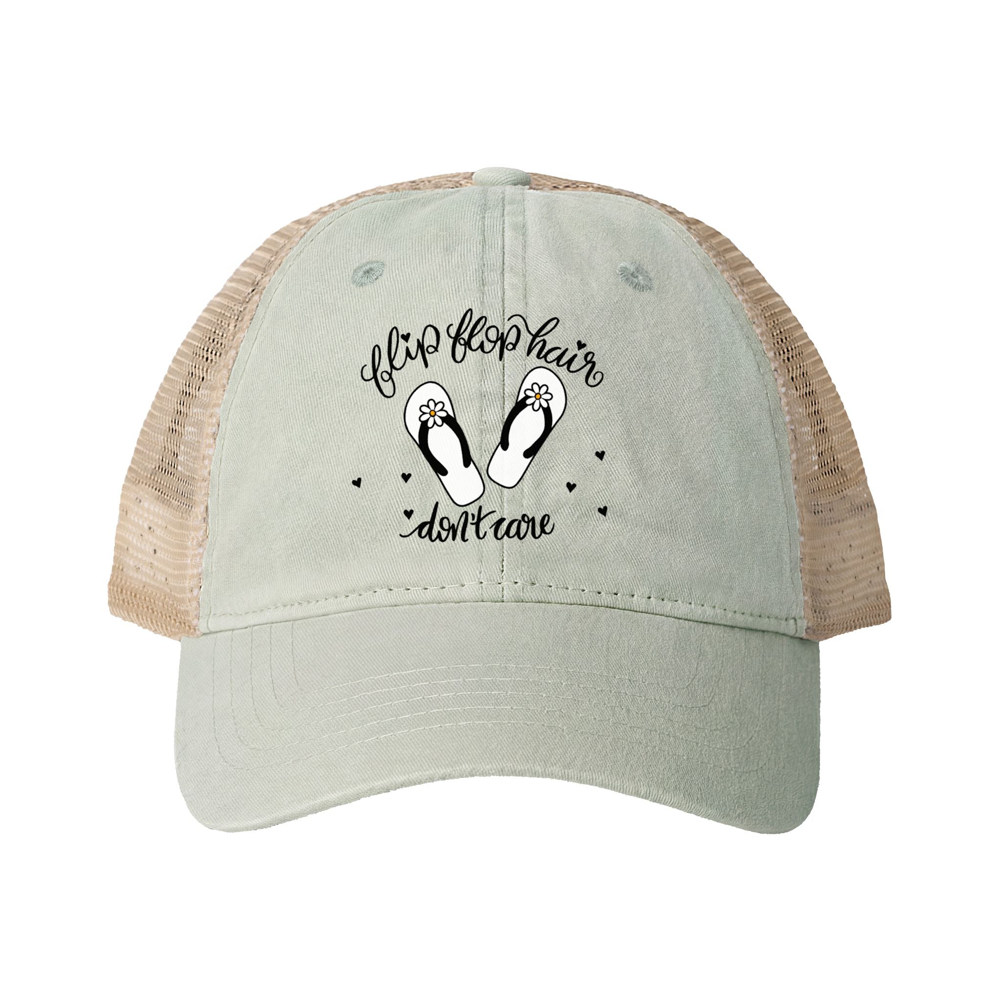 Flip Flop Hair Don't Care Ponytail Hat