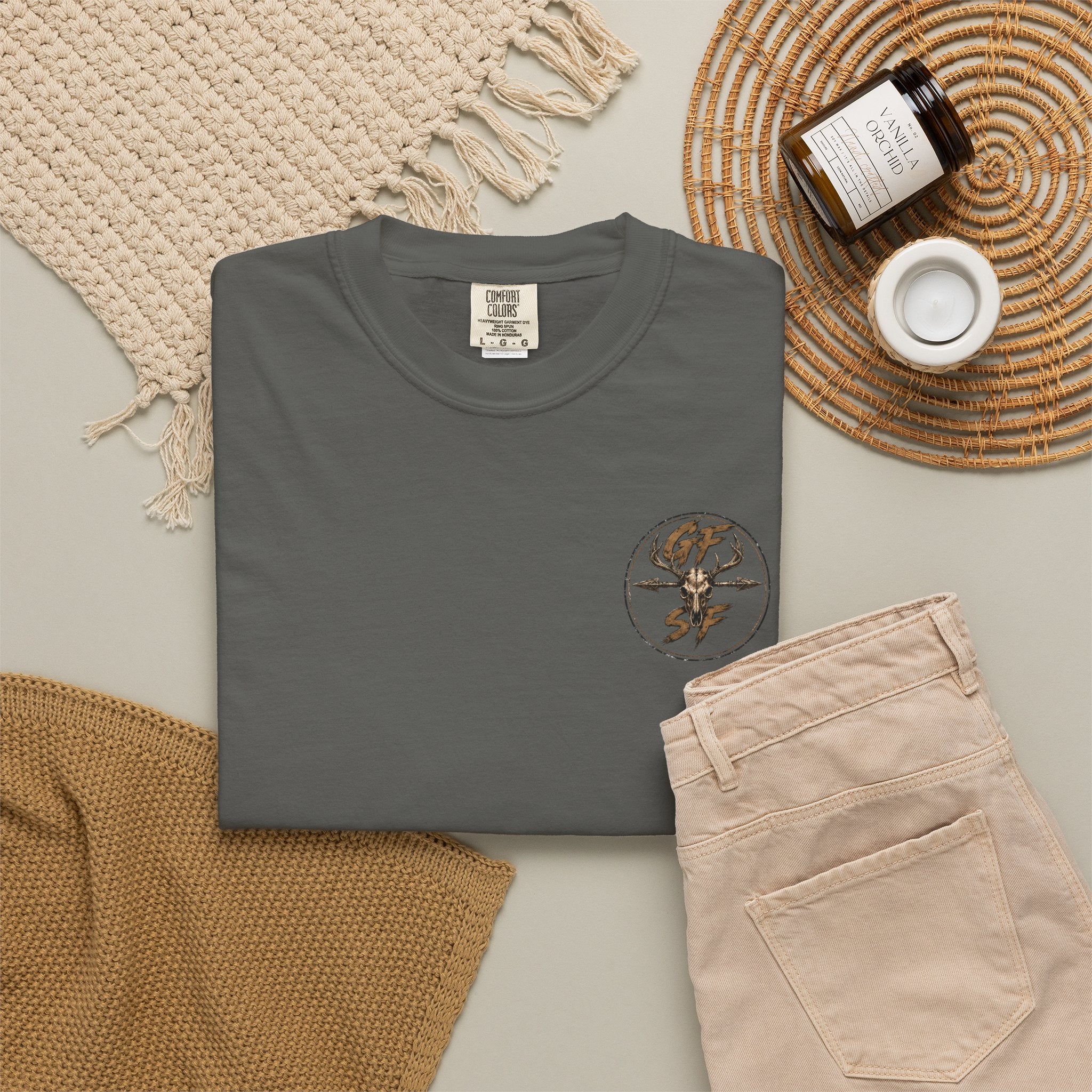Built Different Hunting Shirt | GF Skull Logo Tee | Truck & Mule Deer Graphic Shirt