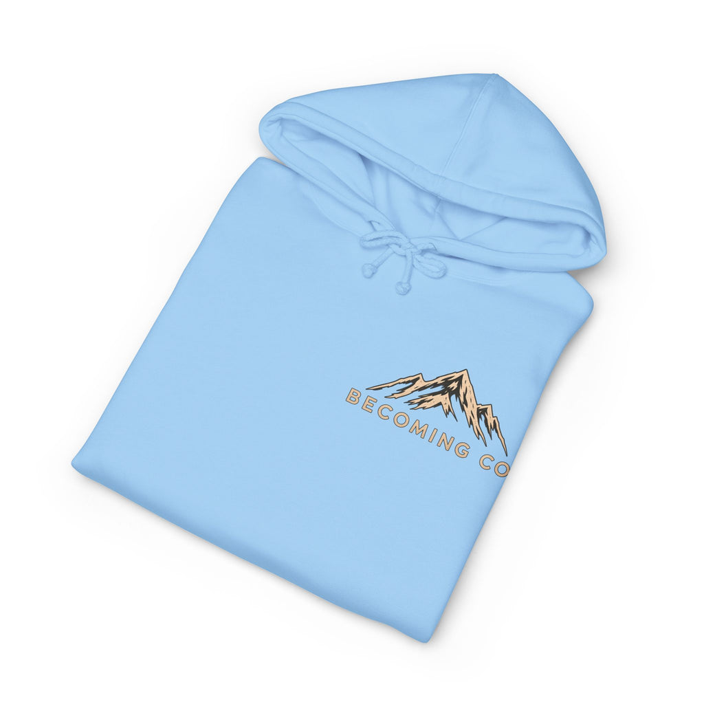 Becoming Co. Keep Becoming Mountain Compass Hoodie | Rugged Outdoor Unisex Hoodie