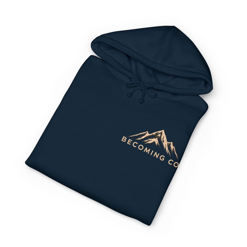 Becoming Co. Keep Becoming Mountain Compass Hoodie | Rugged Outdoor Unisex Hoodie