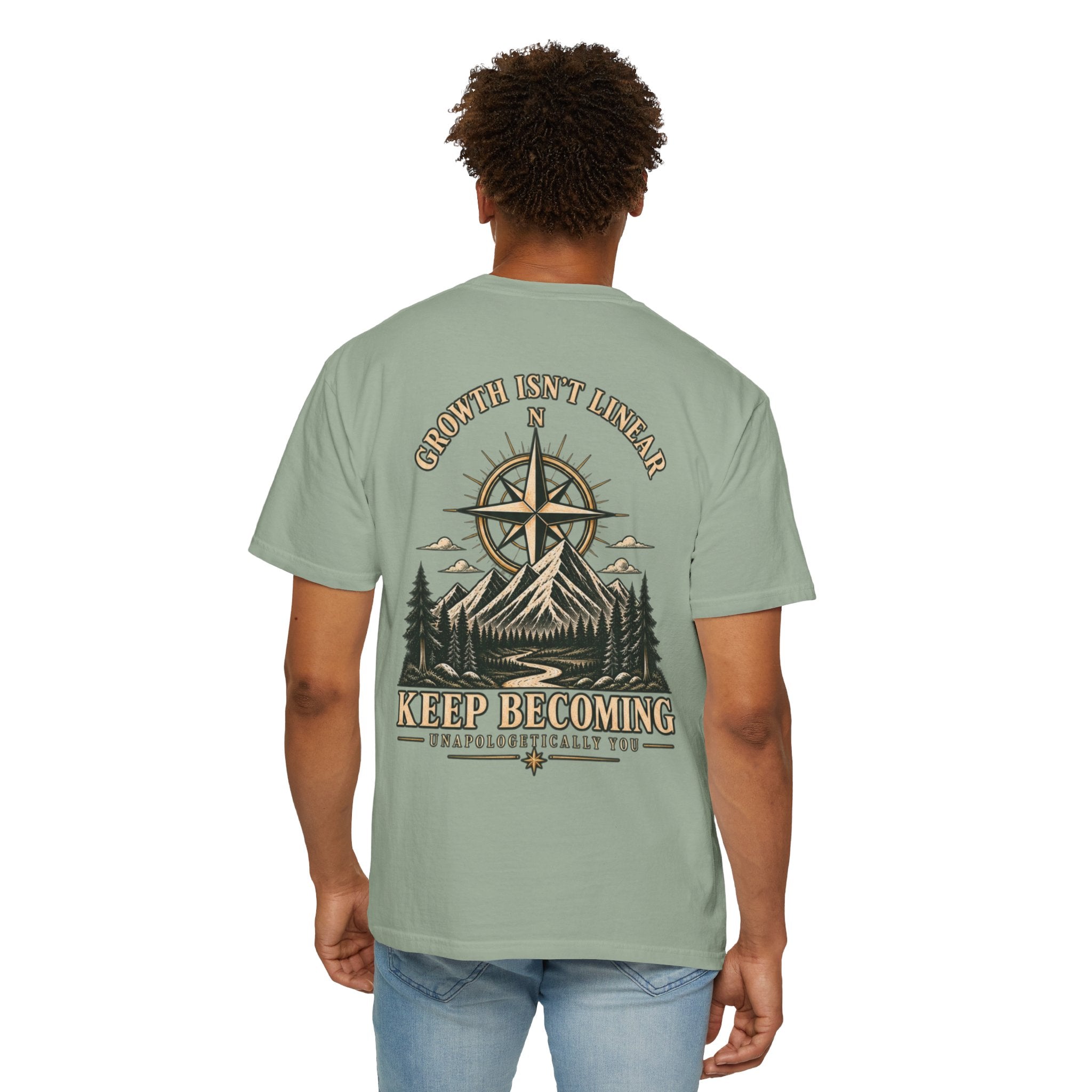 Keep Becoming Unisex Graphic Tee | Vintage Mountain Compass Shirt | Becoming Co.
