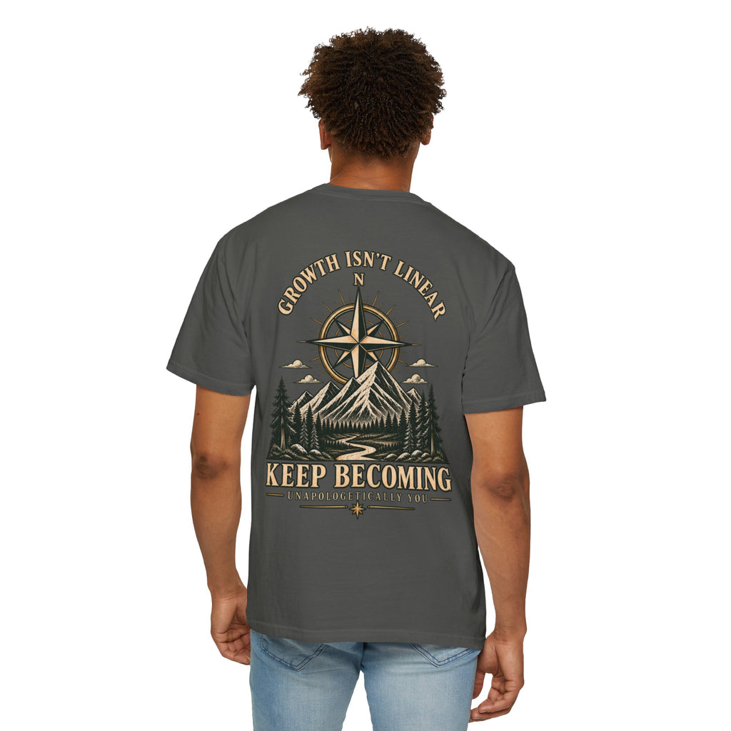 Keep Becoming Unisex Graphic Tee | Vintage Mountain Compass Shirt | Becoming Co.