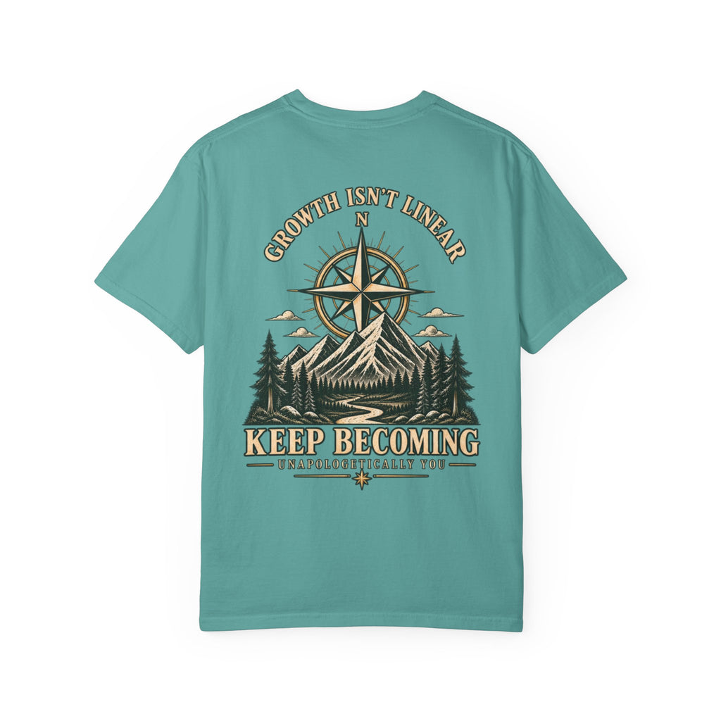 Keep Becoming Unisex Graphic Tee | Vintage Mountain Compass Shirt | Becoming Co.