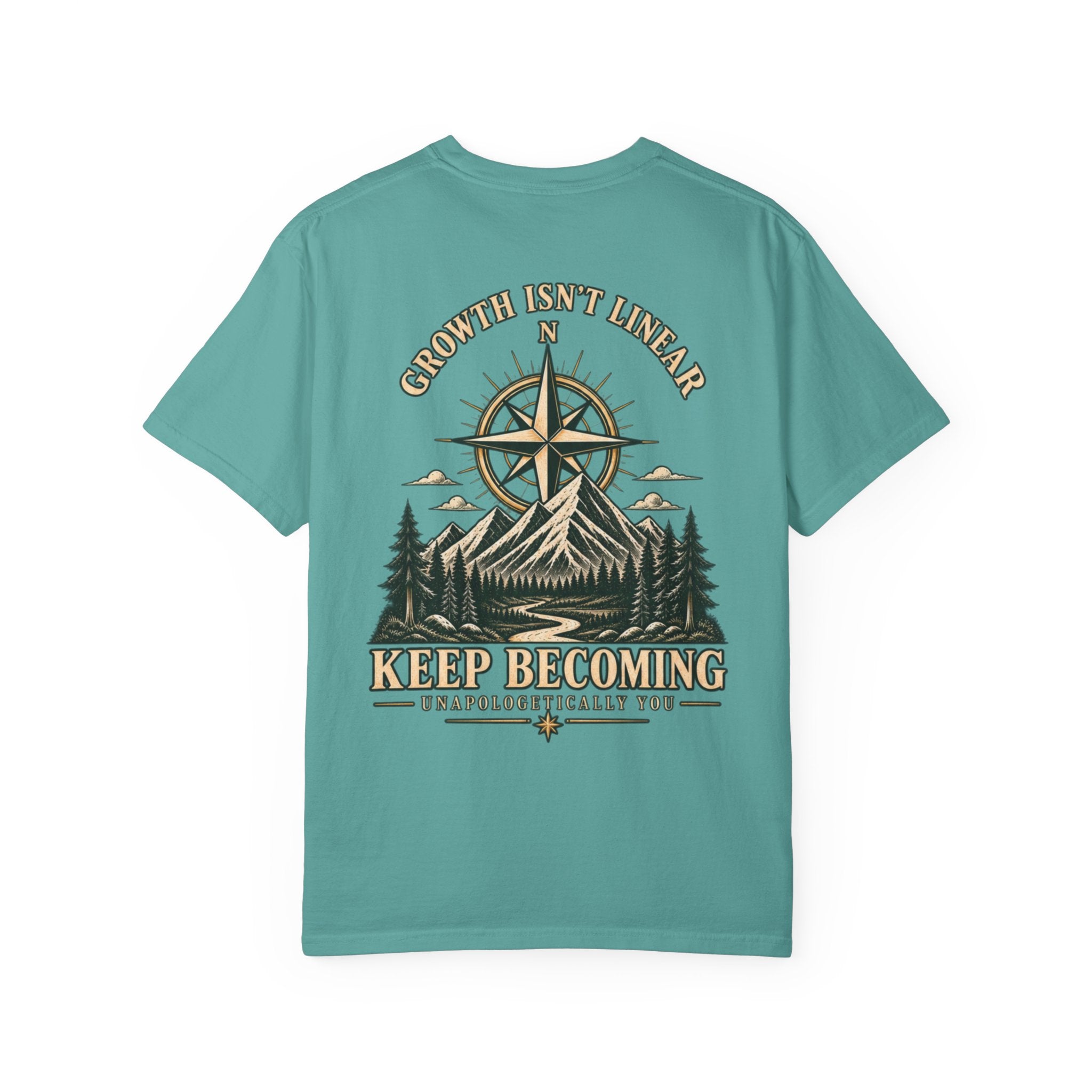 Keep Becoming Unisex Graphic Tee | Vintage Mountain Compass Shirt | Becoming Co.
