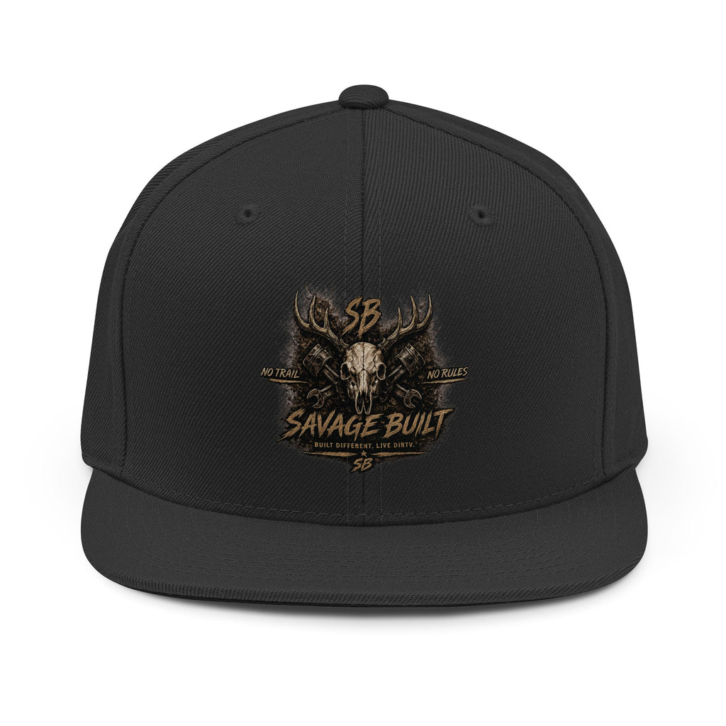 Savage Built Hat | Deer Skull Antler Snapback | Country Trucker Cap | Hunting Hat | Outdoor Streetwear Cap
