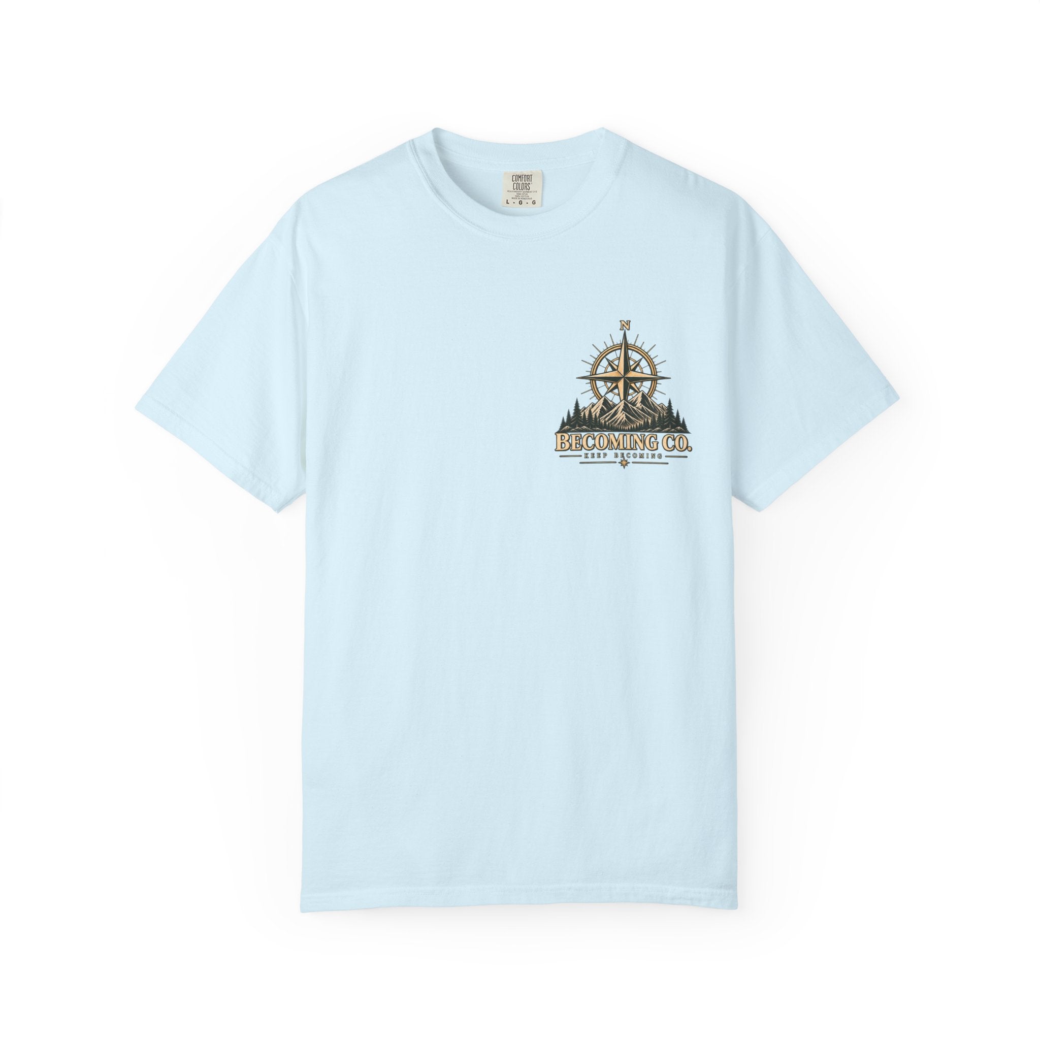 Keep Becoming Unisex Graphic Tee | Vintage Mountain Compass Shirt | Becoming Co.