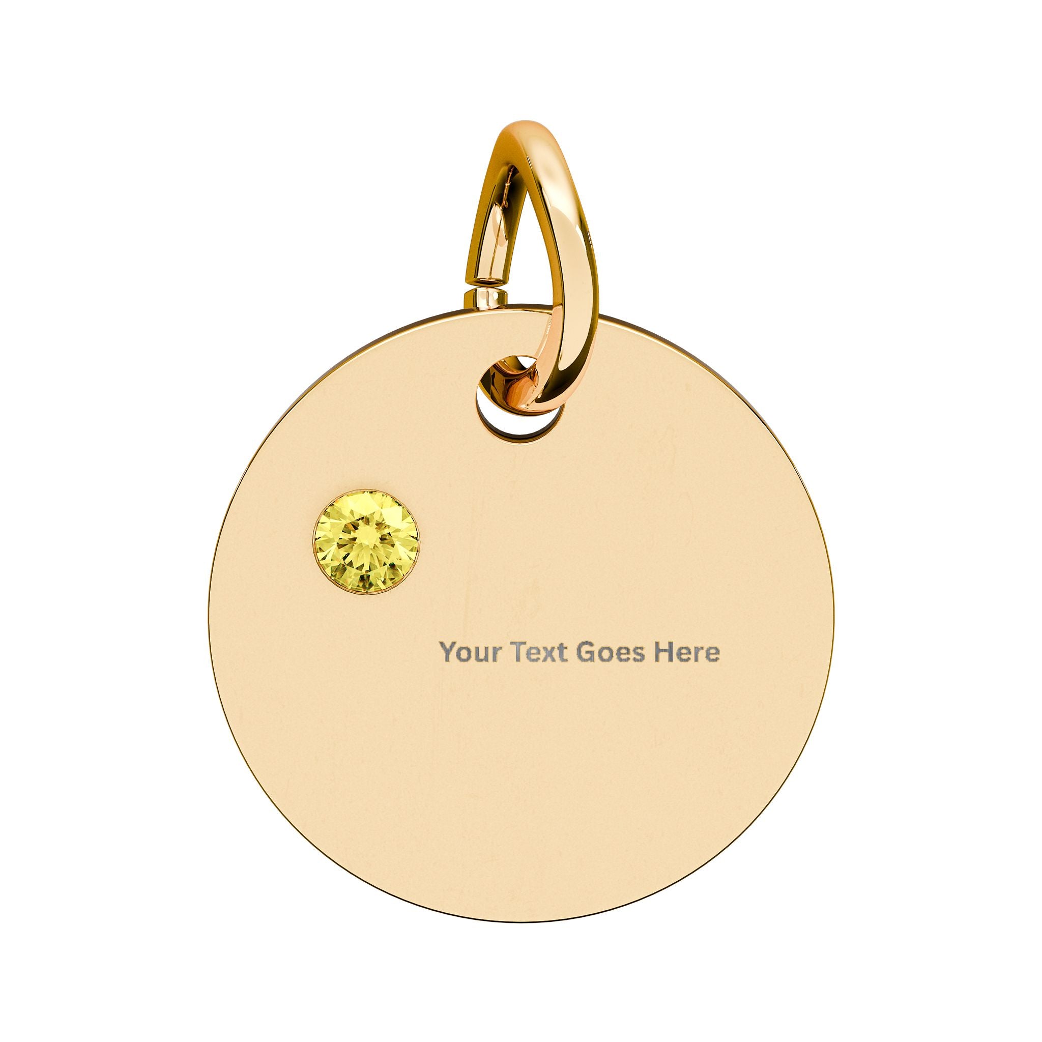 Personalized Birthstone Charm Necklace – Engraved Name Pendant Gift