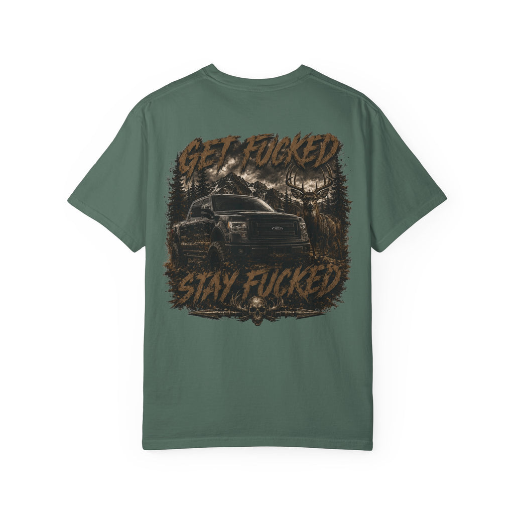 Built Different Hunting Shirt | GF Skull Logo Tee | Truck & Mule Deer Graphic Shirt