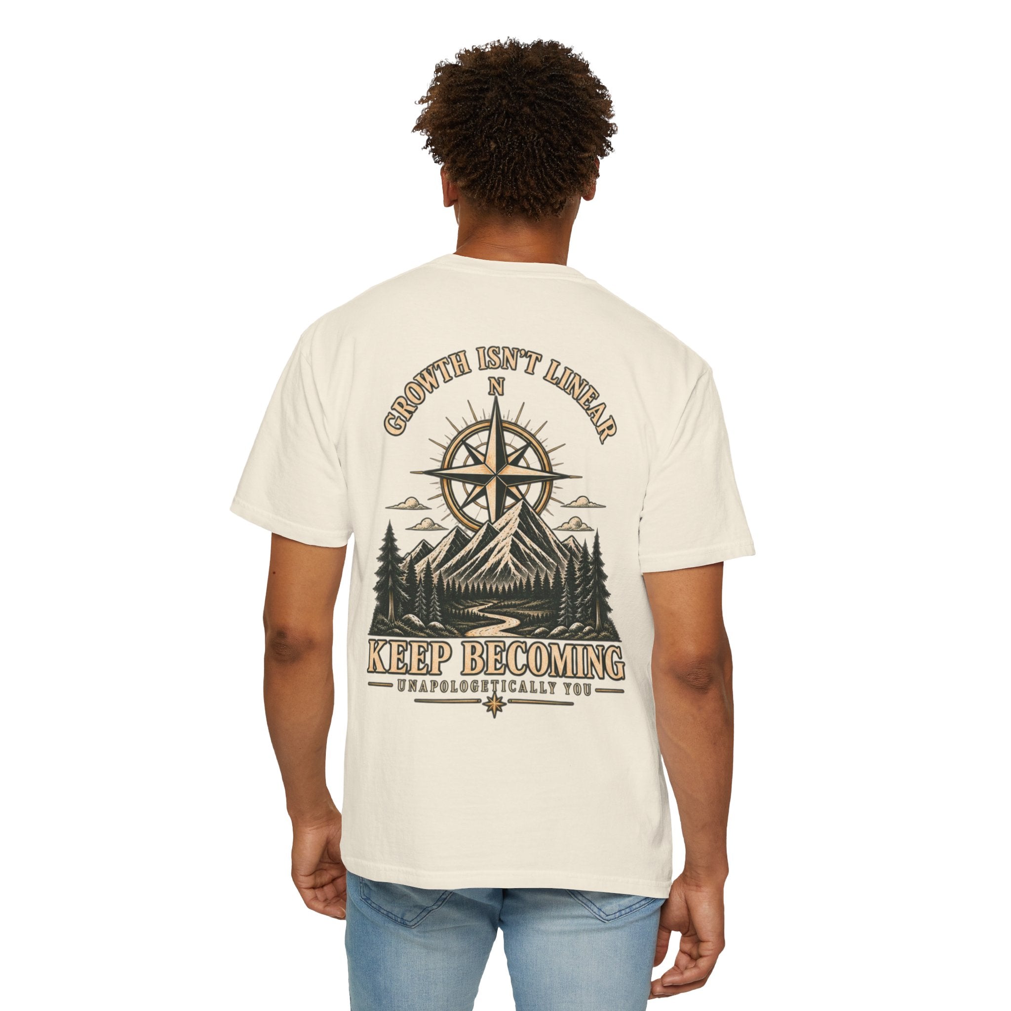 Keep Becoming Unisex Graphic Tee | Vintage Mountain Compass Shirt | Becoming Co.
