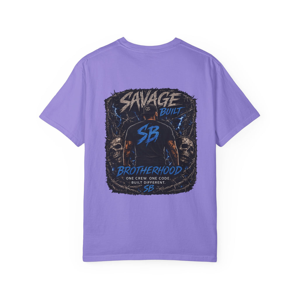 Savage Built Brotherhood T-Shirt | Men’s Graphic Tee | Streetwear Back Print Shirt | SB Logo Tee | Built Different Apparel