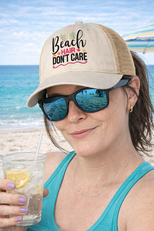 Beach Hair Don’t Care Ponytail Hat