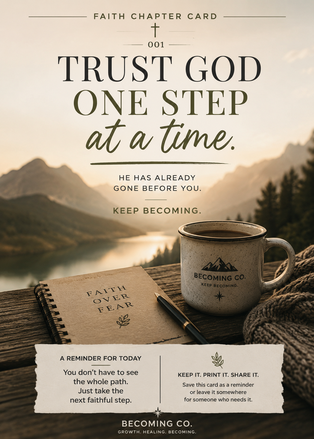 Faith Chapter Card 001 — Trust God One Step at a Time